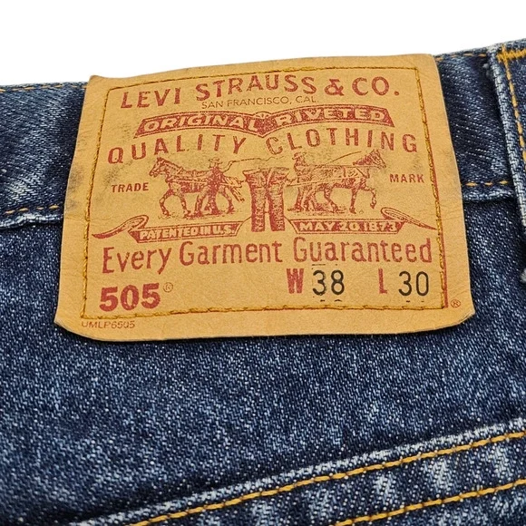 Vintage Levi's 505 Jeans Men's Size 38 x 30 Y2K Straight Leg Regular Fit - Picture 9 of 14